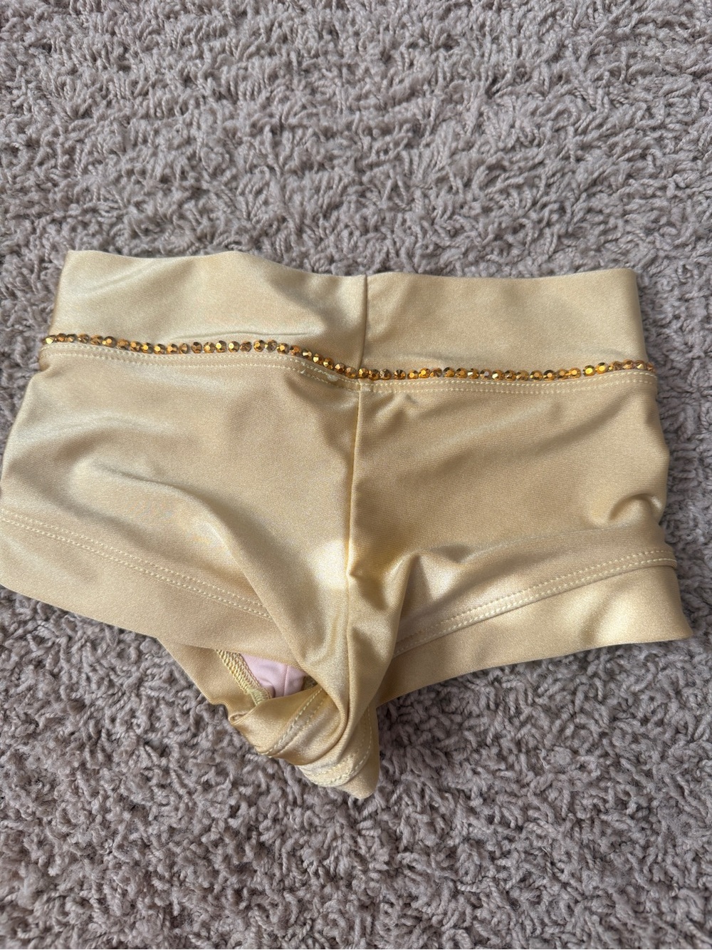 Kandi Kouture CM three piece rhinestoned GOLD dance set - Picture 7 of 8